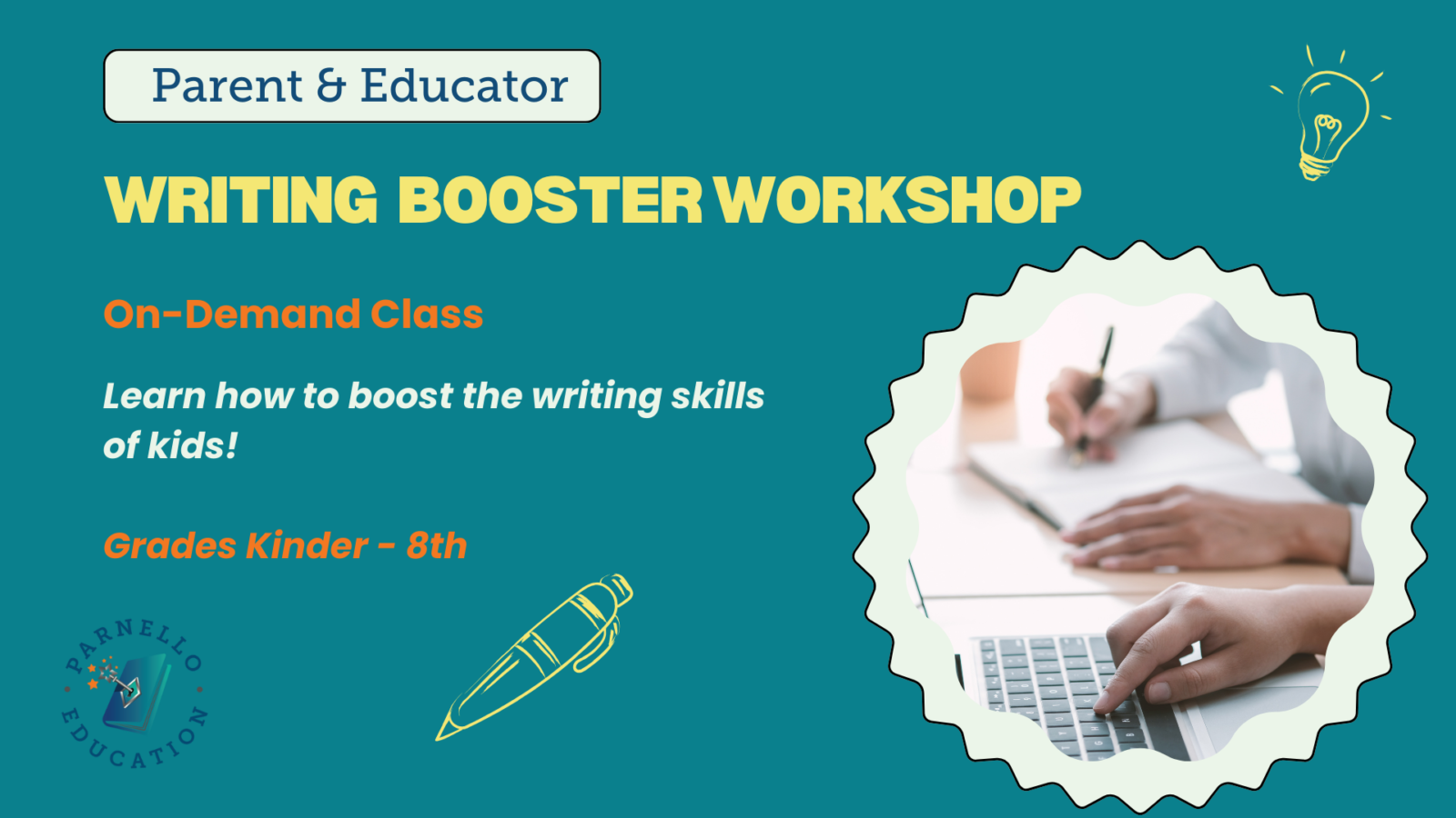 Writing Booster Workshop course banner