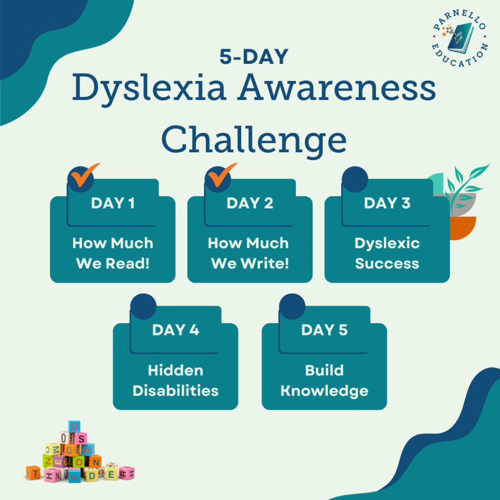 5-Day Dyslexia Awareness Challenge Checklist 5-Day Dyslexia Awareness Challenge Checklist